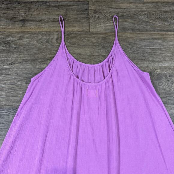 9Seed Lavender Cotton Gauze Long Tulum Tank Dress One Size - Picture 8 of 12